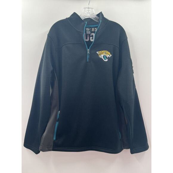 NFL Other - NFL Jacksonville Jaguars Men’s 1/4 Zip Pullover Embroidered Back Size L NWT